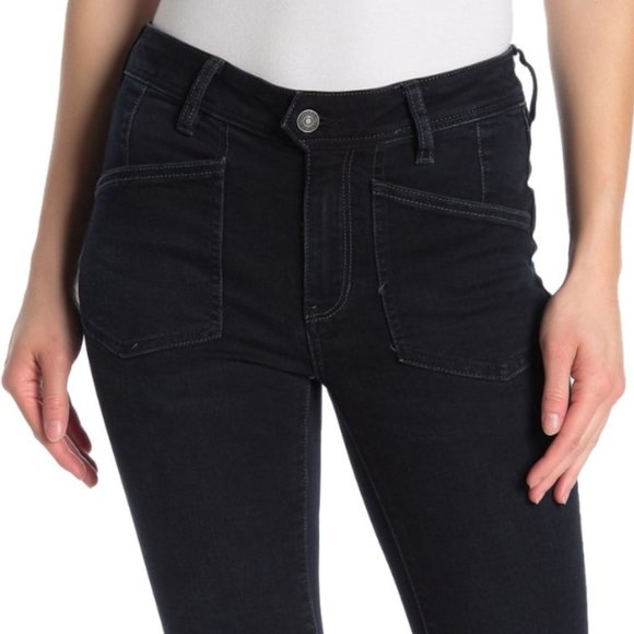 πHPπ Free People Ivy Seal Blue Mid-Rise Skinny Jeans 26 - Picture 3 of 16